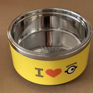 Lonchera térmica de doble capa Minions con 2 compartimentos, portátil, a prueba de fugas, para niños, tamaño M, tapa cilíndrica de plástico - Product Image 4