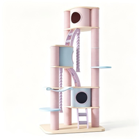 Arbre à chat PhoenHorse avec jouet en peluche doux inclus, fabriqué sur mesure par une usine spécialisée, ameublement pour animaux de compagnie pour augmenter le plaisir du chat
