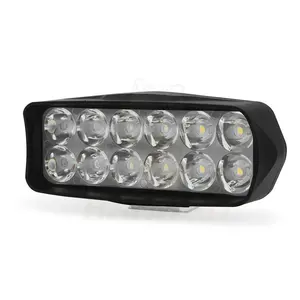 Светодиодный налобный фонарь Autobike с пластиковым корпусом, Точечный светильник белого цвета, 12 светодиодов, 15 Вт, мотоциклетный налобный фонарь