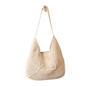 <span class=keywords><strong>Sac</strong></span> pour femme de style nouveau, à bandoulière unique, grande capacité, en polyester tissé, fermeture ouverte, motif écossais, vacances, plage, polyvalent - Product Image 5
