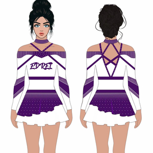 Conjunto <span class=keywords><strong>de</strong></span> Disfraz <span class=keywords><strong>de</strong></span> Animadora para <span class=keywords><strong>Niñas</strong></span> con Logotipo Personalizado, Transpirable, <span class=keywords><strong>de</strong></span> Spandex y Poliéster, con Pedrería, Impresión Digital OEM Disponible, Talla XXXS - Product Image 1