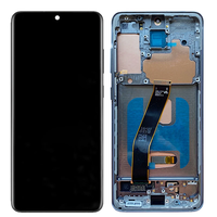 Pantalla OLED para Galaxy Samsung S20 Pantalla LCD Reemplazo Samsung Panel de pantalla táctil Protector Marco de huellas dactilares Teléfono móvil LCDs