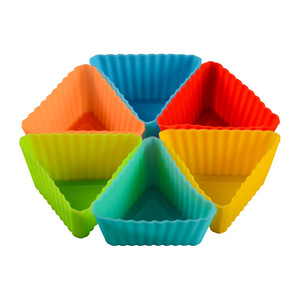 Stampi per muffin <span class=keywords><strong>in</strong></span> <span class=keywords><strong>silicone</strong></span> colorati, riutilizzabili, resistenti al calore, adatti al forno, facili da pulire, antiaderenti, per dolci e cupcake. - Product Image 6