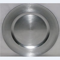 Assiettes de présentation rondes en plastique doré et argenté en gros pour mariages, banquets et événements