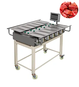 Semi-automatic 12 Plates Meat/Lemon Combination Multihead Weigher Manual Scale for heavy weight