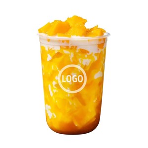 Vente en gros de gobelets en plastique transparent PP à paroi simple Guangxing personnalisés pour café, <span class=keywords><strong>yaourt</strong></span> et desserts avec couvercles, diamètre 90 mm, ronds, logo personnalisé - Product Image 5