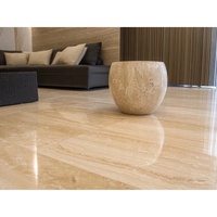 Carreaux de sol en travertin beige naturel classique, revêtement de sol en pierre naturelle beige, travertin pour espaces de vie intérieurs