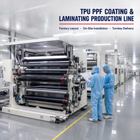 Machine industrielle de revêtement et de laminage de film TPU PPF, ligne de production automatique rouleau à rouleau avec formation technique