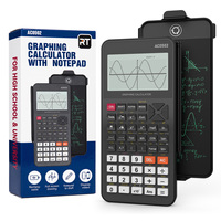 Calculatrice graphique NEWYES avec bloc-notes, calculatrice scientifique pour usage scolaire, tablette d'écriture LCD réutilisable, portable