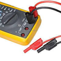 Test de sécurité entièrement isolé Connecteur mâle empilable de fiche banane de 4mm avec adaptateurs de prise banane pour sondes de fils de test de multimètre