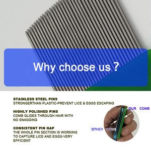 หวีสางเหาทำจากสแตนเลสหวีสางผมหวีสางผมและหวีหมัด - Product Image 6