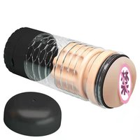 Masturbateur masculin télescopique à piston automatique, jouets sexuels vaginaux, massage réaliste de la prostate, masturbation anale avec vibration