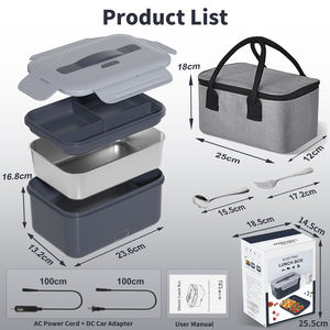 Herrfilk กล่องอาหารกลางวันไฟฟ้าแบบพกพา100W, กล่องอาหารกลางวันให้ความอบอุ่นด้วยตนเอง - Product Image 5