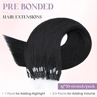 Extensions de cheveux humains Remy naturels Elailite K Tip U Tip à kératine, fusion à chaud, pré-collées, trame simple, permanent, toutes couleurs, teintables