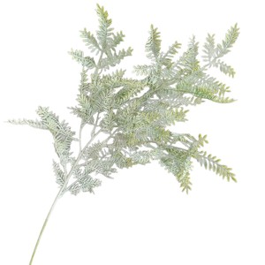 Lot de 3 brins de feuilles de mimosa artificielles à 22 feuilles, branche de saule argenté artificielle pour bouquets de mariage, décoration d'événements sur le thème de la forêt - Product Image 5
