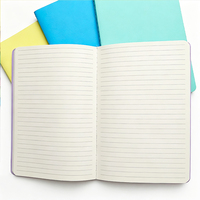 Carnet de notes A5 personnalisé à couverture souple 207x140mm, reliure cousue, papier ligné, logo couleur personnalisé pour fournitures scolaires et professionnelles