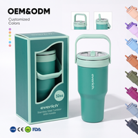 Gobelet isotherme de haute qualité de 32 oz avec bec pliable à large ouverture pour glaçons, en acier inoxydable, idéal pour les souvenirs