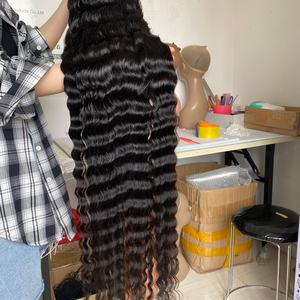 Cabello Brasileño de 32-40 Pulgadas de Largo, Ondulado Profundo, para Peluca, 150% de Densidad, Sin Enredos, Personalizable - Product Image 6