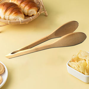 ชุดเครื่องครัวด้ามไม้กันลื่นที่คีบบาร์บีคิวสำหรับทำอาหารเชฟของขบเคี้ยวสำหรับสลัด<span class=keywords><strong>หมู</strong></span>สับขนมปังทอดปลอดภัย - Product Image 2