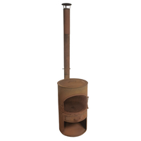 Chimenea Exterior Ajustable en Altura, Color Óxido, para Leña, en Oferta