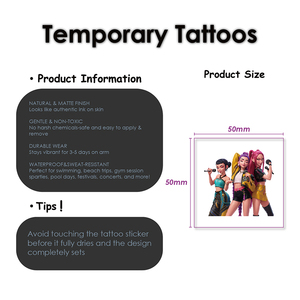 Autocollant de tatouage temporaire inspiré de la K-Pop, ensemble de chasseur de démons, style <span class=keywords><strong>anime</strong></span>, dessin animé, papier écologique, transfert à l'eau, sans danger pour les enfants - Product Image 4