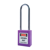 Cadenas de sécurité industriel à clé, longue anse en ABS rouge, pour verrouillage et étiquetage, fournisseur OEM