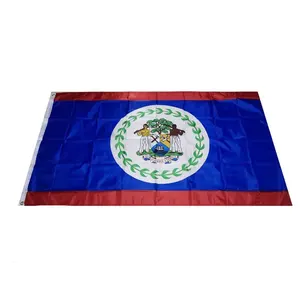 Factory Belize Belizean Coat of Arms on a Blue Field Flag 3X5 Ft Foot 100% Polyester