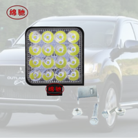 Projecteur de travail LED étanche 3 pouces carré 48W 16 LED vert 4800LM pour l'éclairage