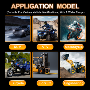 Faro LED de doble color para motocicleta, diseño de casco, resistente al agua, luces antiniebla de conducción, 12V 30W 4000 Lm, ajuste universal para - Product Image 5