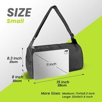 Petit sac de sport léger et imperméable pour hommes femmes-Sac de sport pliable en tissu Oxford pour nager à la plage-Noir