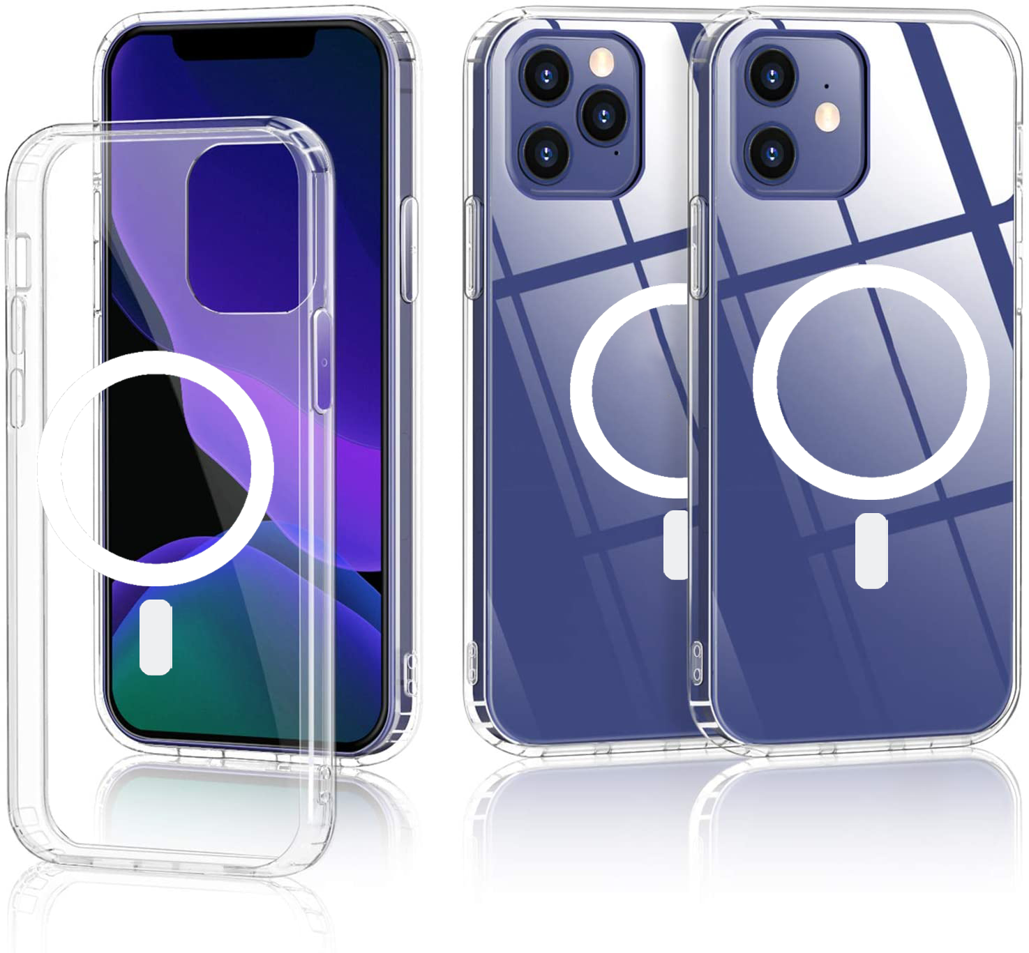 2021 новейший противоударный прозрачный Магнитный Прозрачный чехол для телефона iphone 12 для magsafe