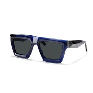 Vintage Square Millionaire Blue Sunglasses For Men And Women Avant