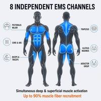 Ensemble d'entraînement sans fil EMS 2 pièces pour hommes, écologique, imperméable, respirant, séchage rapide, antistatique, 12 électrodes