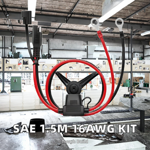 1.5 मीटर की बैटरी कनेक्टर 16 वाट से रिंग टर्मिनल हार्नेस के लिए 15 ए फ्यूज के साथ रिंग टर्मिनल हार्नेस के लिए - Product Image 3