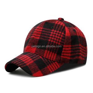 Printemps <span class=keywords><strong>et</strong></span> automne <span class=keywords><strong>femme</strong></span> 6 panneaux Tweed casquette noir blanc carreaux sport casquette de Baseball à la mode femmes <span class=keywords><strong>chapeau</strong></span> 100% coton Petsign - Product Image 6