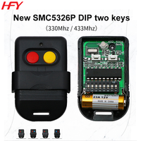 Télécommande sans fil automatique SMC5326, code DIP, portée 50m, 330/433MHz, universelle pour porte de garage et domotique