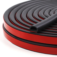 Bande de joint de dénudage de porte en caoutchouc de silicone en forme de D bande d'isolation étanche auto-adhésive pour cadre de porte et fenêtre