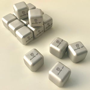 Cubitos de hielo de titanio cuadrados, 6 piezas, piedras de whisky de acero inoxidable de grado alimenticio para enfriar bebidas en fiestas - Product Image 3
