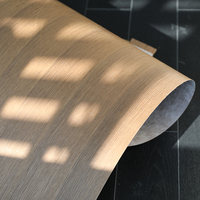Plancher en placage de chêne européen fumé, format 4'*9', matériau de bricolage pour meubles, revêtement de chaise de chambre, face de 2'*10'