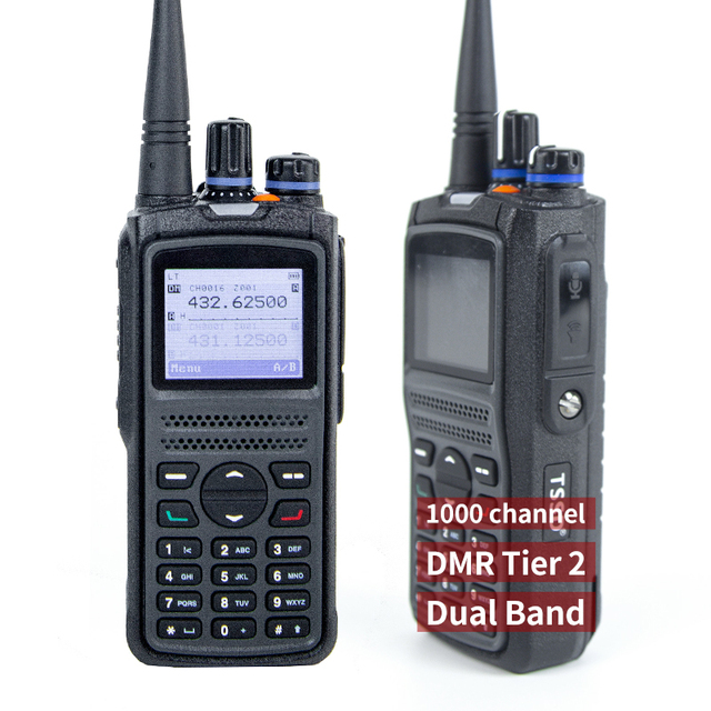 TSSD DM785 New Product Portable VHF UHF Dual Band Tier II Long Range Mmdvm Hotspot 5w Poc Dmr Digital Mobile  Walkie Talkie
