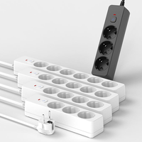 Multiprise de protection contre les surtensions 16A 3500W, rallonge électrique, prise multiple, rallonge électrique européenne pour la maison