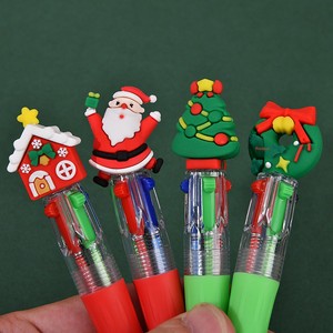 Penna a Sfera in Plastica a Quattro Colori per Natale, Simpatica Cartone Animato Multicolore, Punta da 0,5 mm, Lunghezza 10 cm, per Ufficio e Scuola - Product Image 4