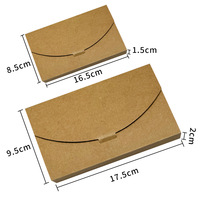 Boîtes pliantes en papier kraft de style enveloppe pour étuis de téléphone portable avec laminage mat, gaufrage, revêtement UV, 50 pièces MOQ