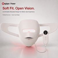 Masque facial LED 3D Magique Power 660nm 850nm, masque de traitement facial 4 couleurs, masque de luminothérapie LED rouge