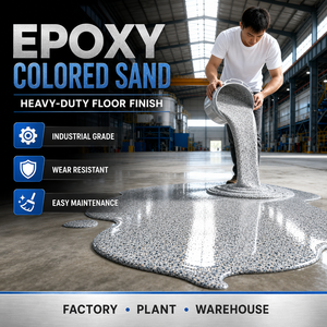 Peinture de sol autolissante en sable coloré époxy haute dureté certifiée RoHS CaiTu, texture marbre de luxe, décoration intérieure - Product Image 1