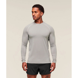 For Foreign Trade Men's Slim Fit Raglan Sleeve <b>Polyester</b> <b>T</b>-<b>shirt</b> Sports Fitness Running Training Wear Elastic - Product Image 2