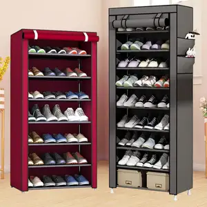 Kotak sepatu sisi terbuka bisa ditumpuk grosir transparan Nike Kain bening non-tenun AJ Sneaker Organizer sepatu