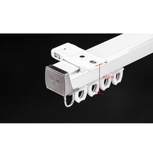 工場価格 電動式 簡単設置 アルミ製 スライドカーテンレール 長さカスタマイズ可能 頑丈 - Product Image 2