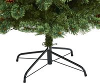 Sapin de Noël autoportant de luxe en PE+PVC floqué artificiellement, de haute qualité, pré-éclairé avec lumières LED pour la décoration des fêtes