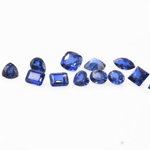 Gemas de Joyería Premium 5A, Zafiro Azul Sintético Redondo Brillante de 4mm, 5mm a 12mm, Piedra Preciosa Suelta - Product Image 5